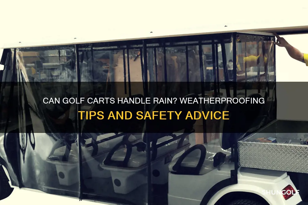 can a golf cart get rained on