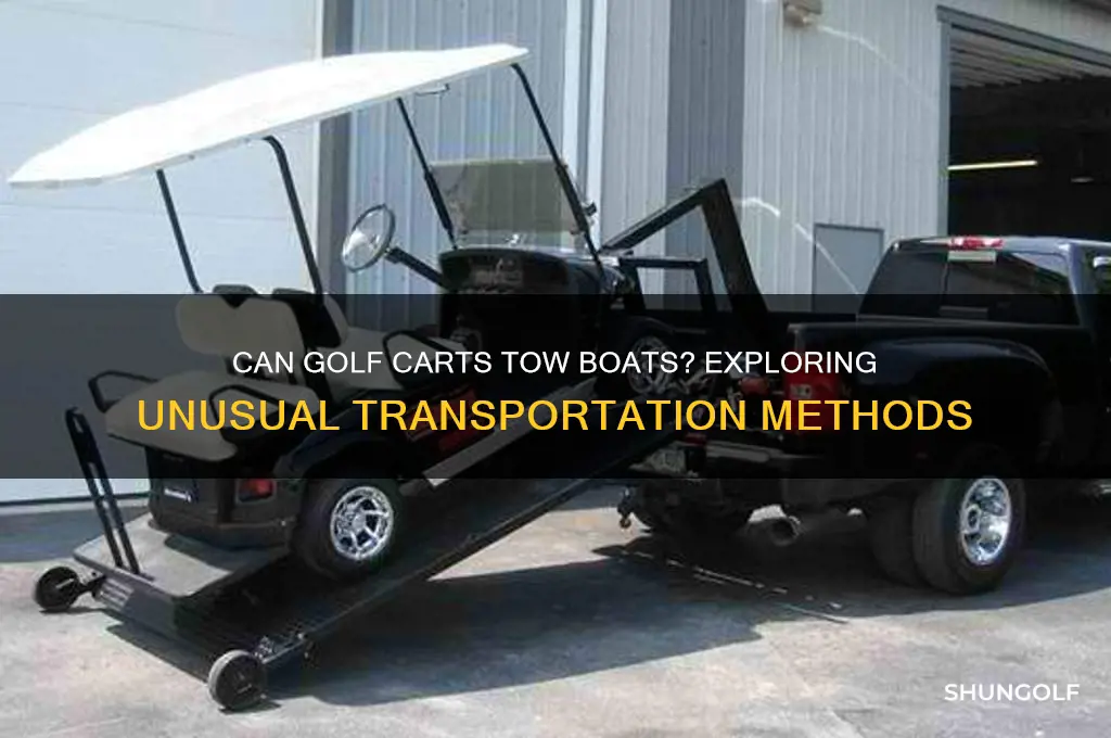 can a golf cart move a boat
