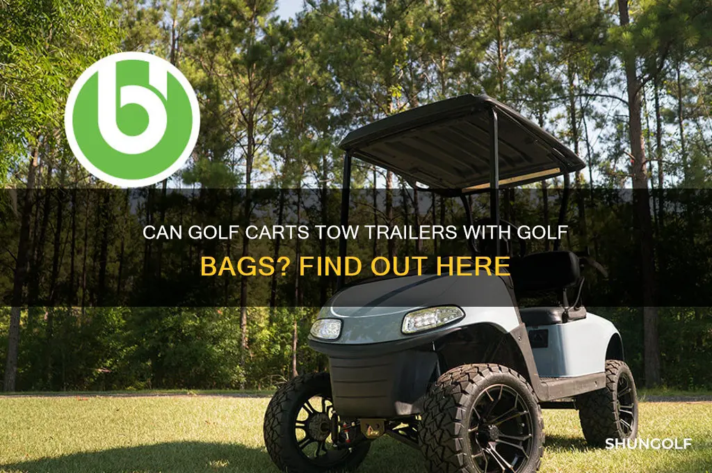 can a golf cart pull golf bags on a trailer