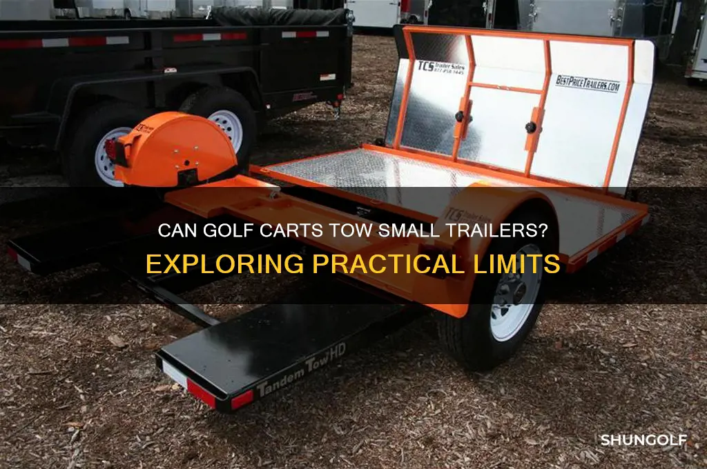 can a golf cart tow a small trailrr