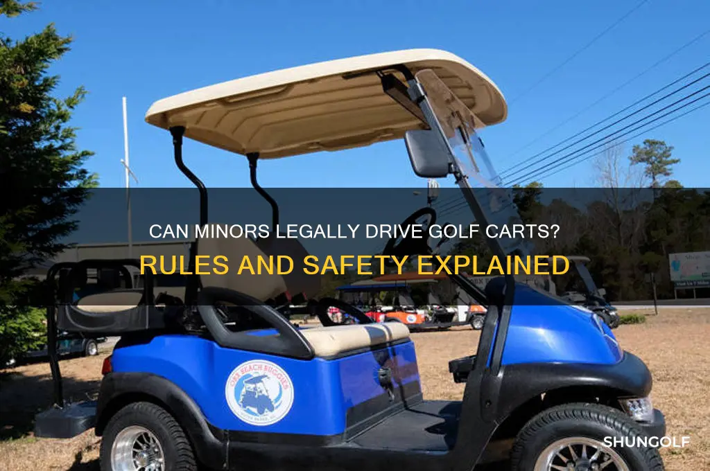 can a minor drive a golf cart