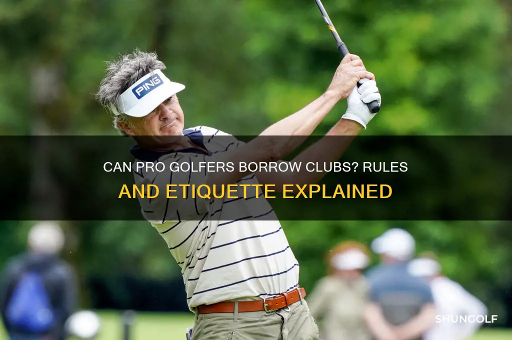 can a pro golfer borrow someone else