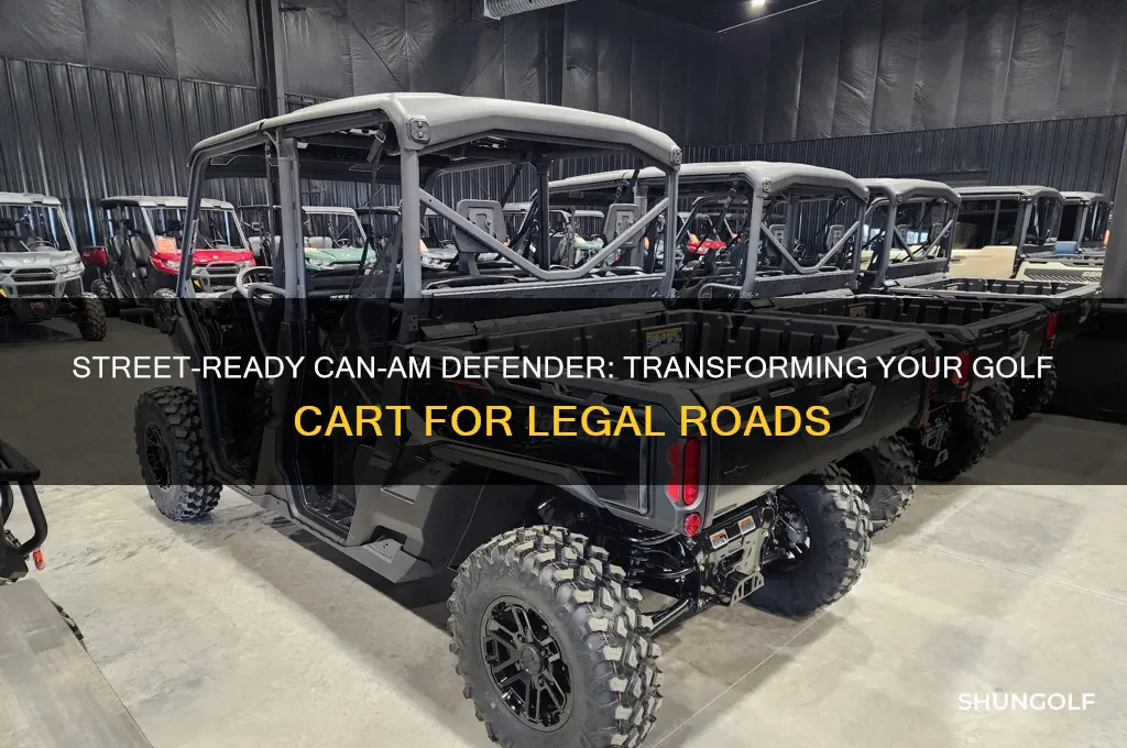 can am defender street legal golf cart