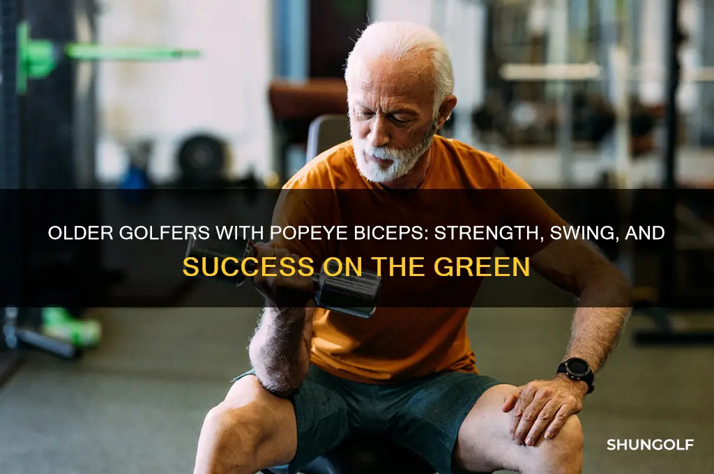 can an older man play golf with popye biceps