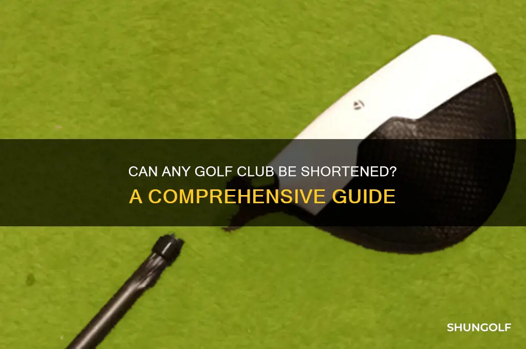 can any golf club be shortened