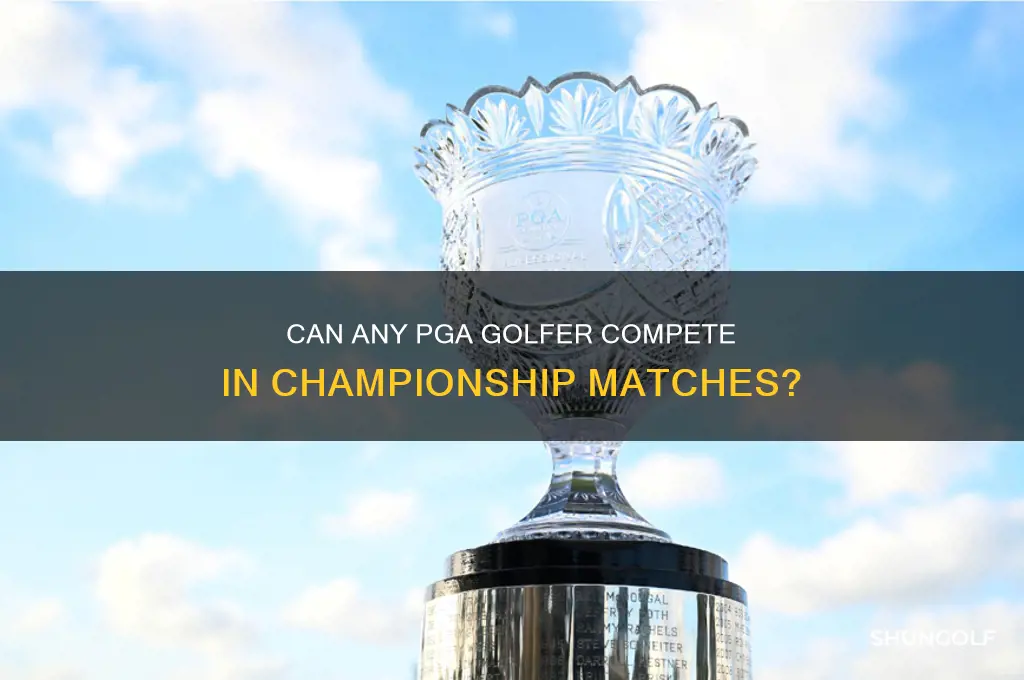 can any pga golf player play in a championship match
