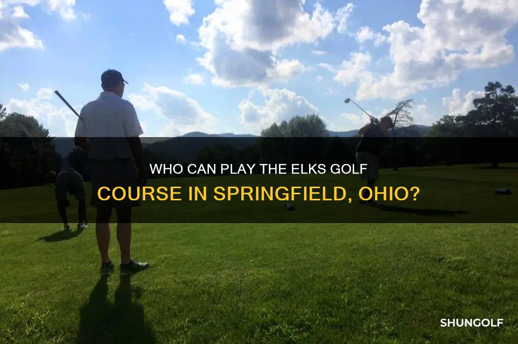 can anyone play the elks golf course springfield ohio lodge
