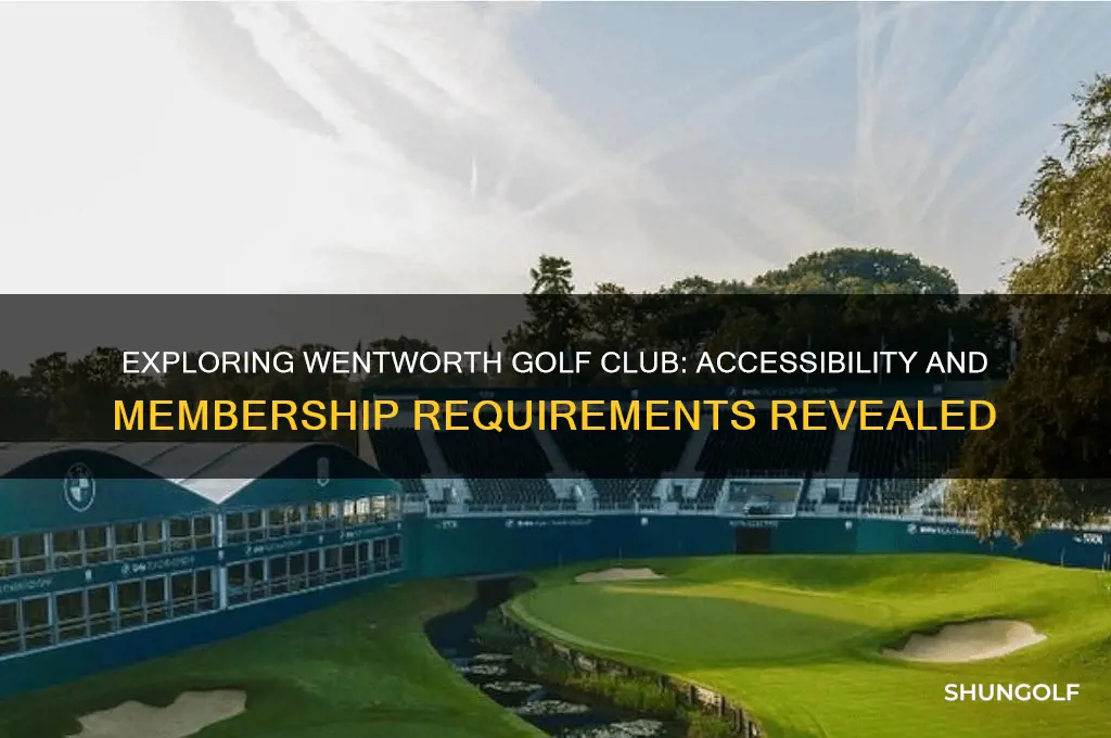 can anyone play wentworth golf club