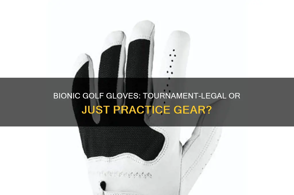 can bionic golf gloves be used in tournament play