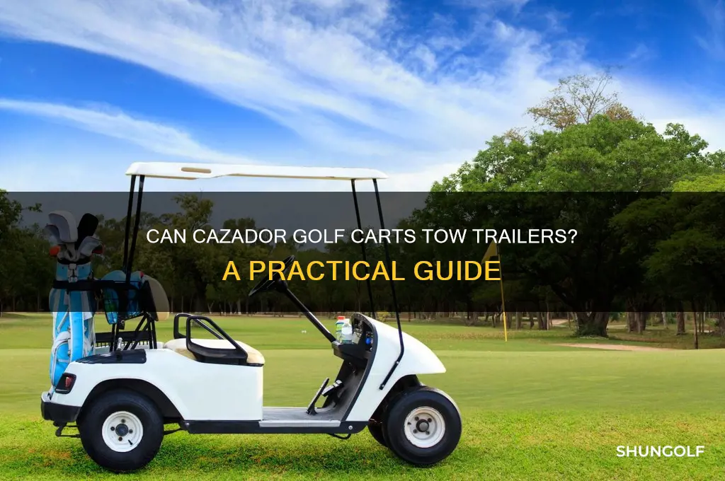 can cazador golf carts pull trailer