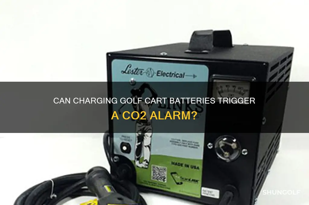 can charging golf cart batteries set off co2 alarm