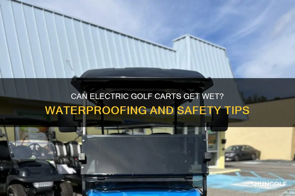 can electric golf carts get wet