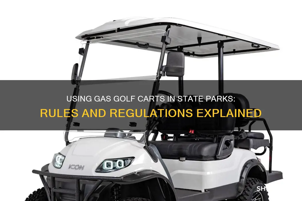 can gas golf carts be used in state parks