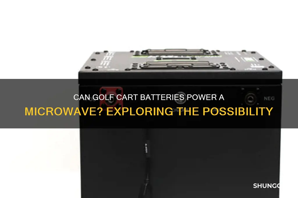 can golf cart batteries run a microwave