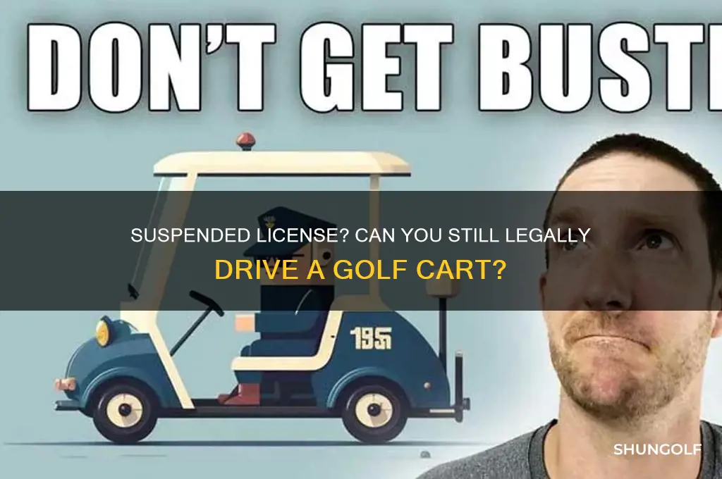 can golf carts be driven by those with suspended license