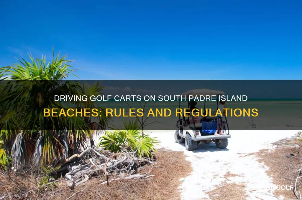 can golf carts be driven on beach in south padre