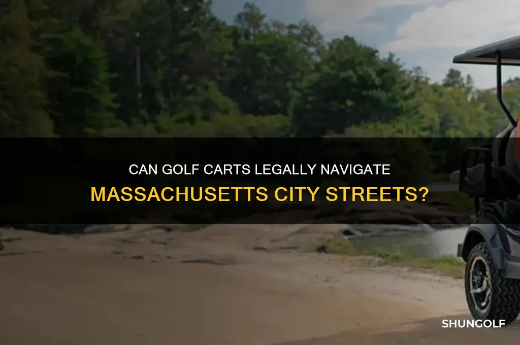 can golf carts be driven on city streets massachusetts