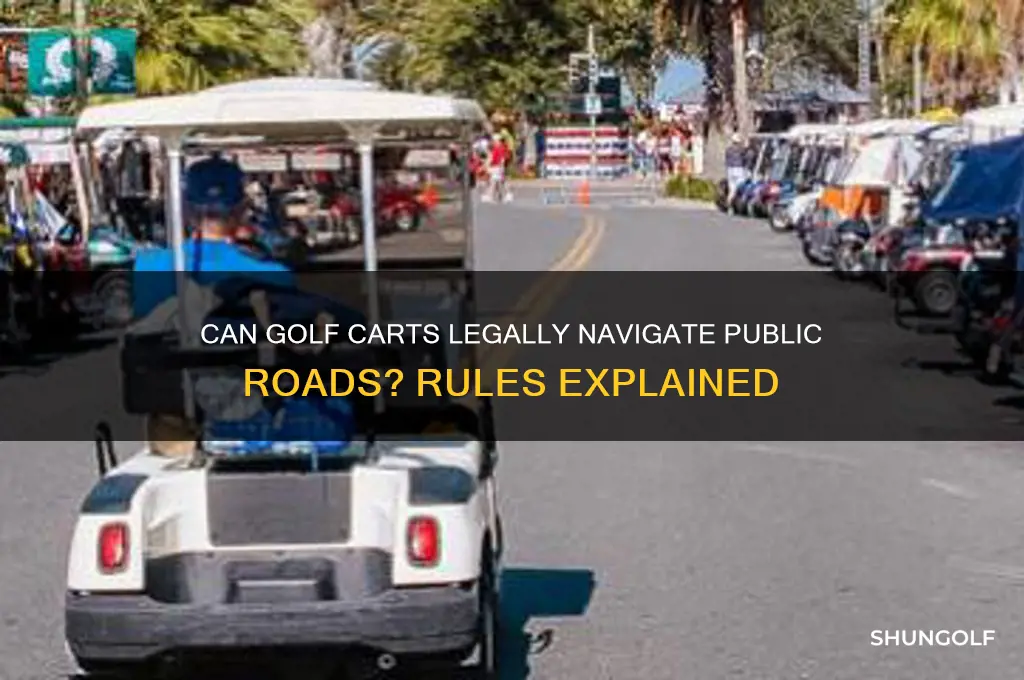 can golf carts be driven on public roads