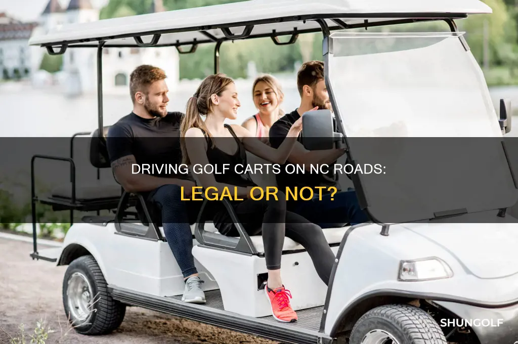 can golf carts be driven on roads in nc