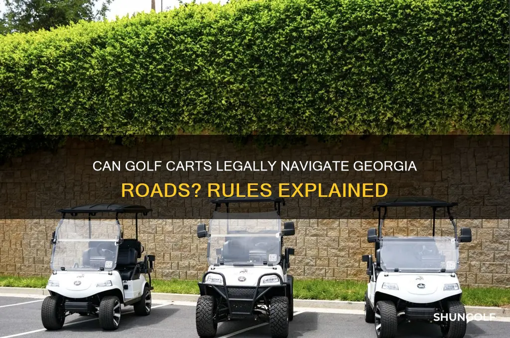 can golf carts be driven on the road ga