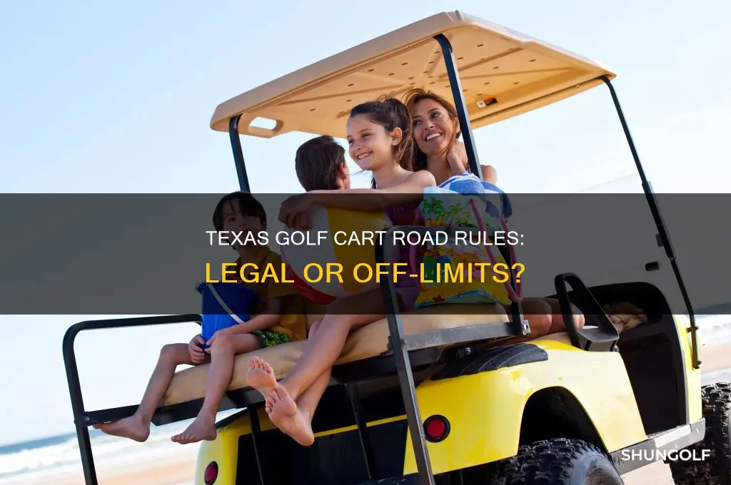 can golf carts be driven on the road in texas