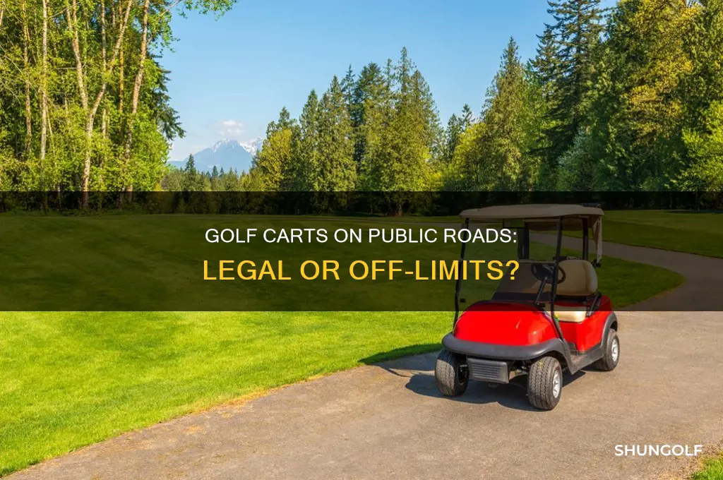 can golf carts be driven on the road