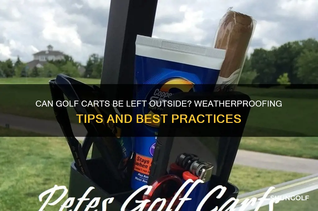 can golf carts be left outside