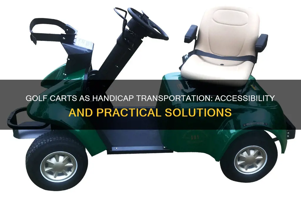can golf carts be used as handicap transportation
