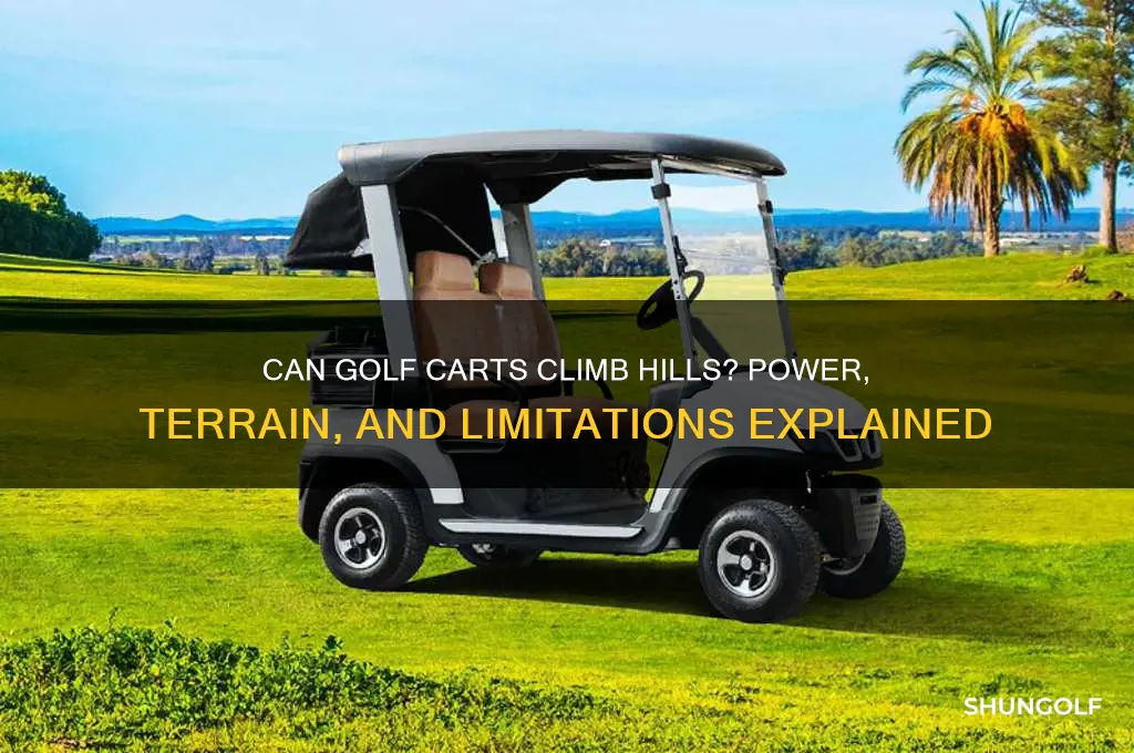 can golf carts climb hills
