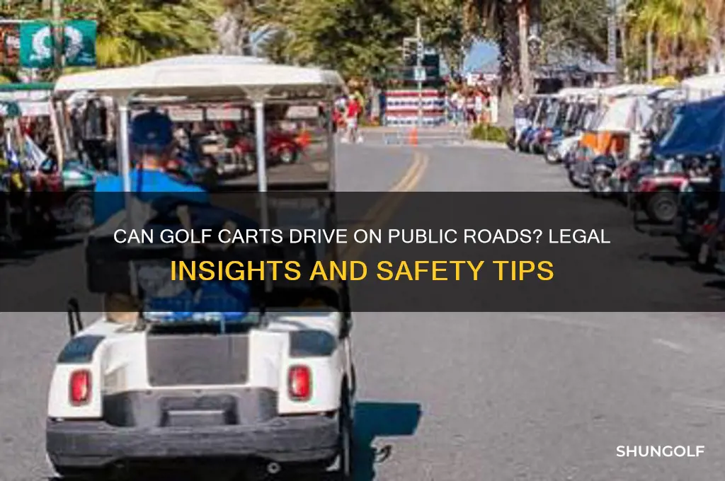 can golf carts drive on