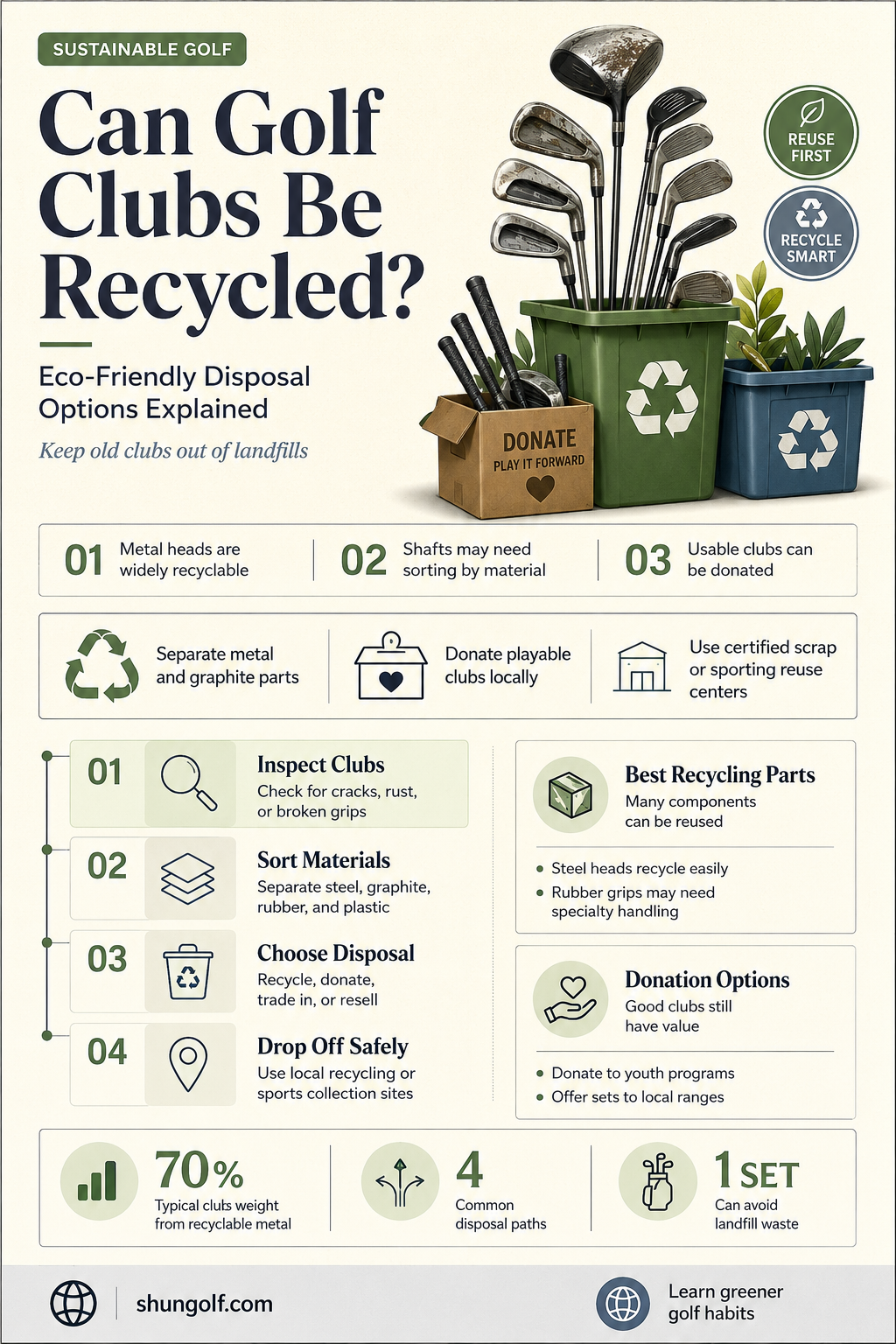 are golf clubs recyclable