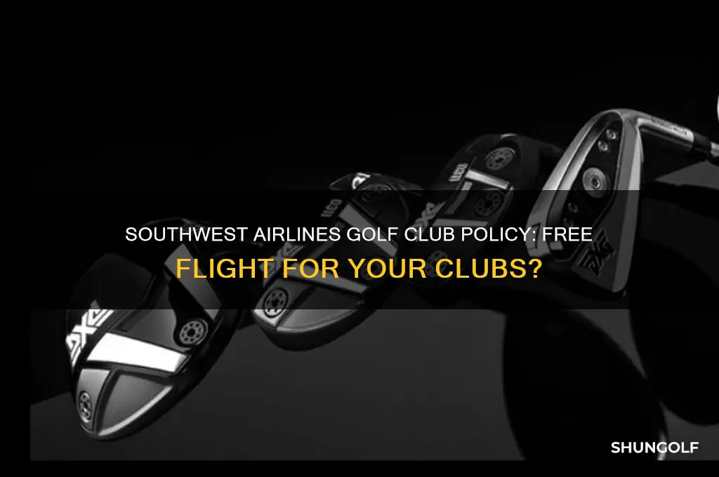 can golf clubs fly free on southwest