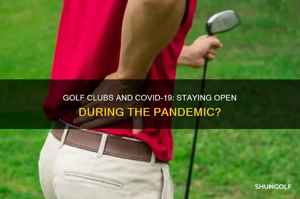 can golf clubs stay open during coronavirus