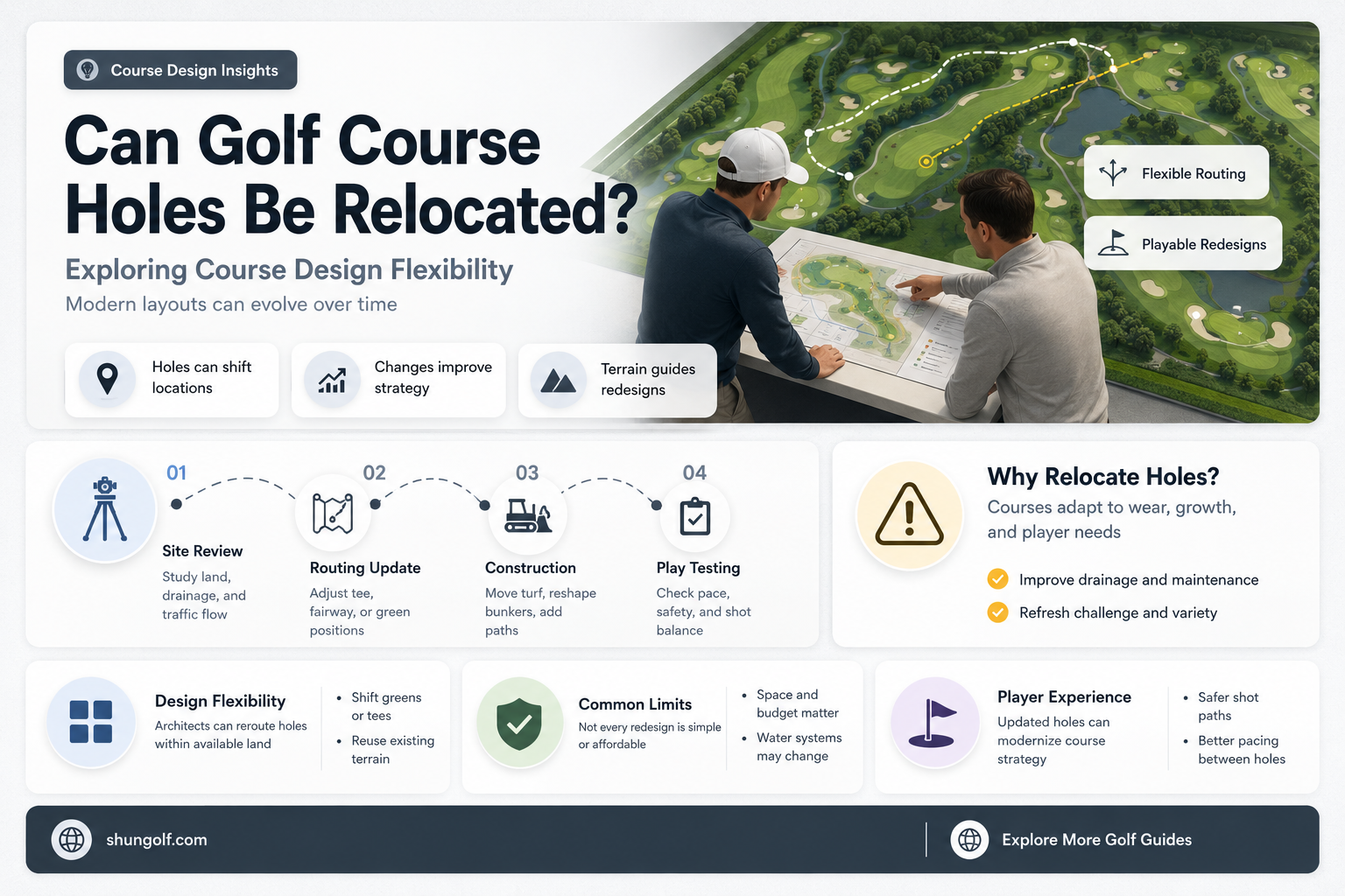 are golf course holes moveable