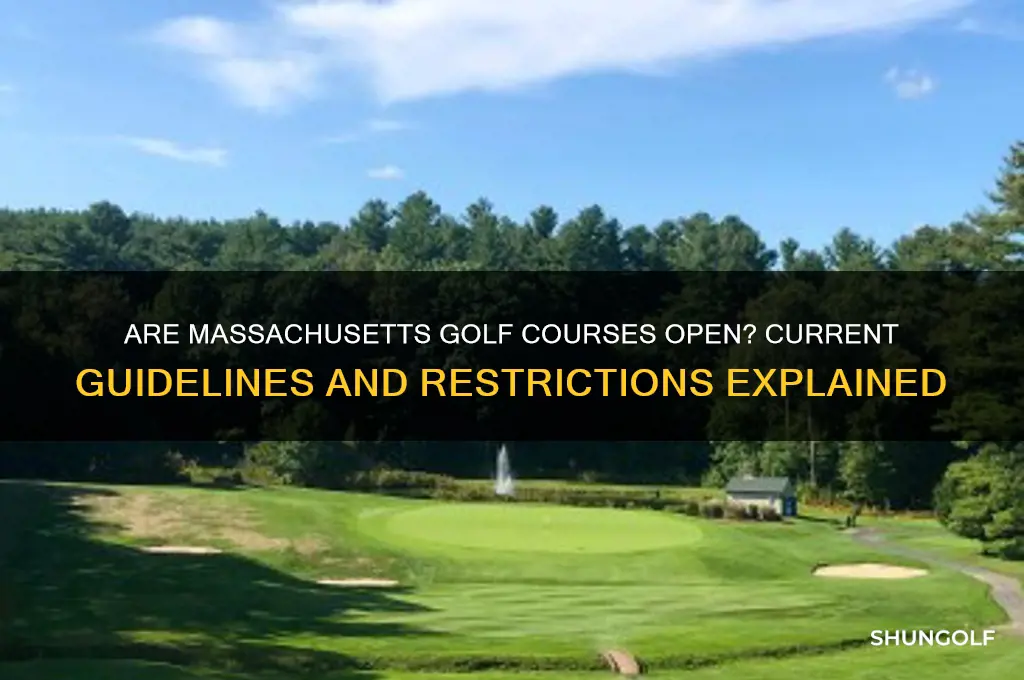 can golf courses be open in mass