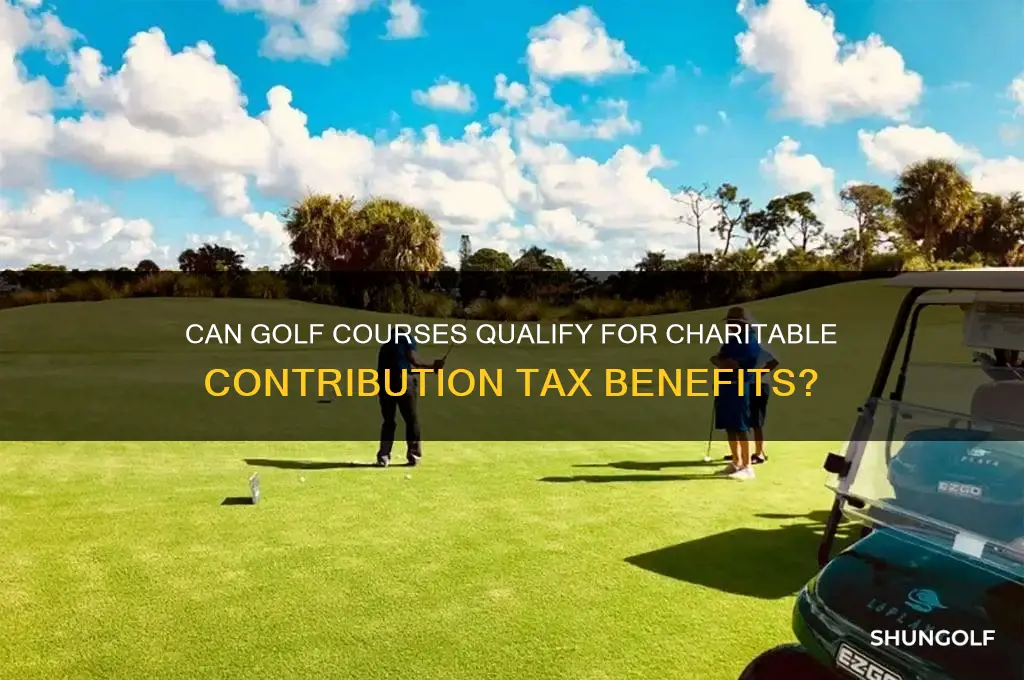 can golf courses claim charitable contributions