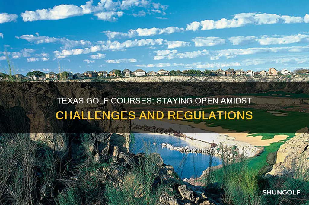 can golf courses remain open in texas