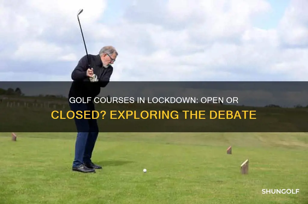 can golf courses stay open in lockdown
