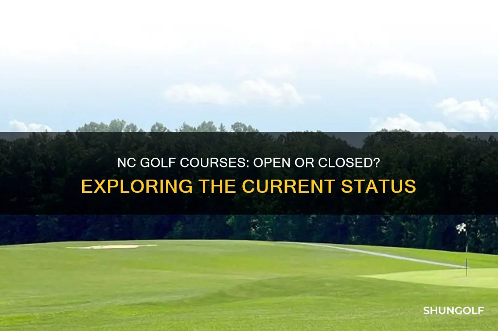 can golf courses stay open in nc