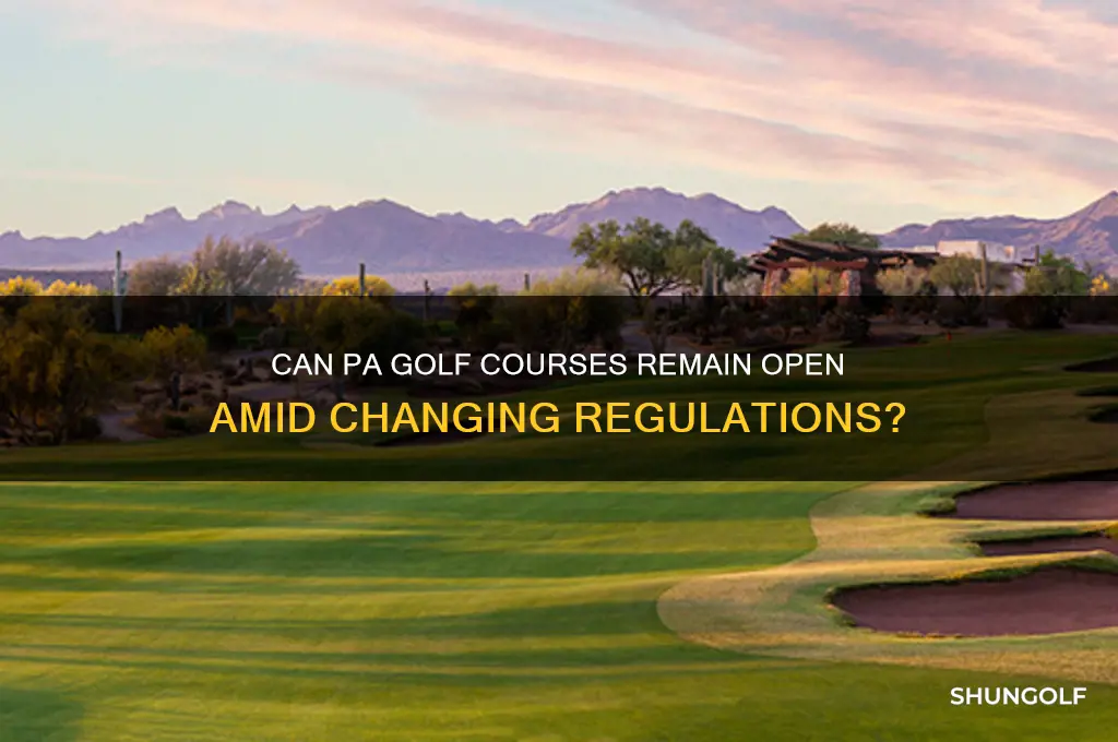 can golf courses stay open in pa