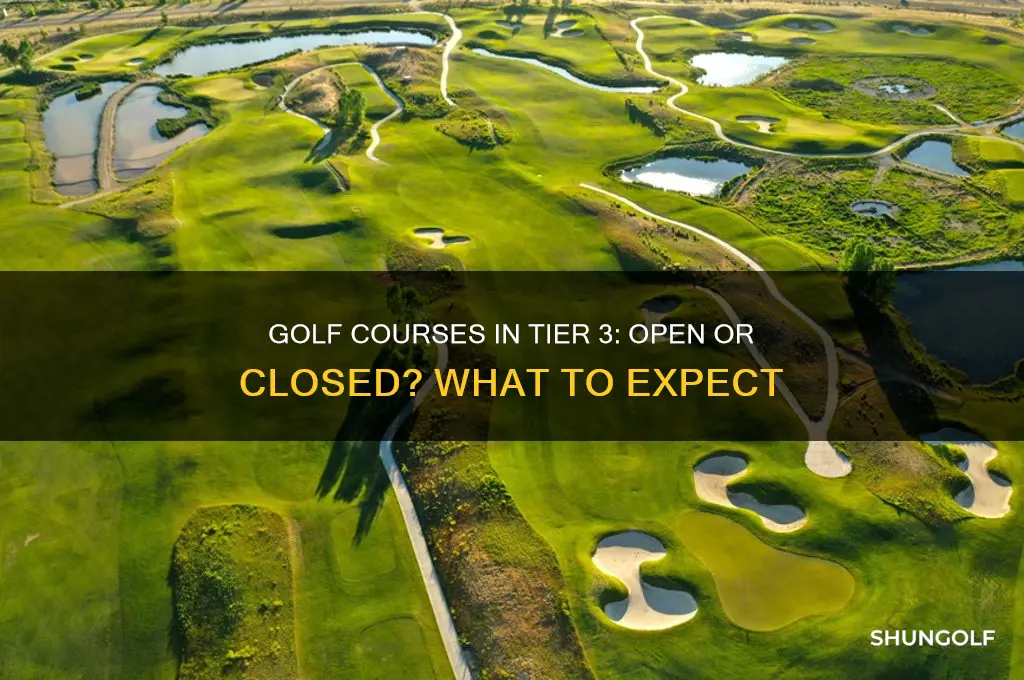 can golf courses stay open in tier 3