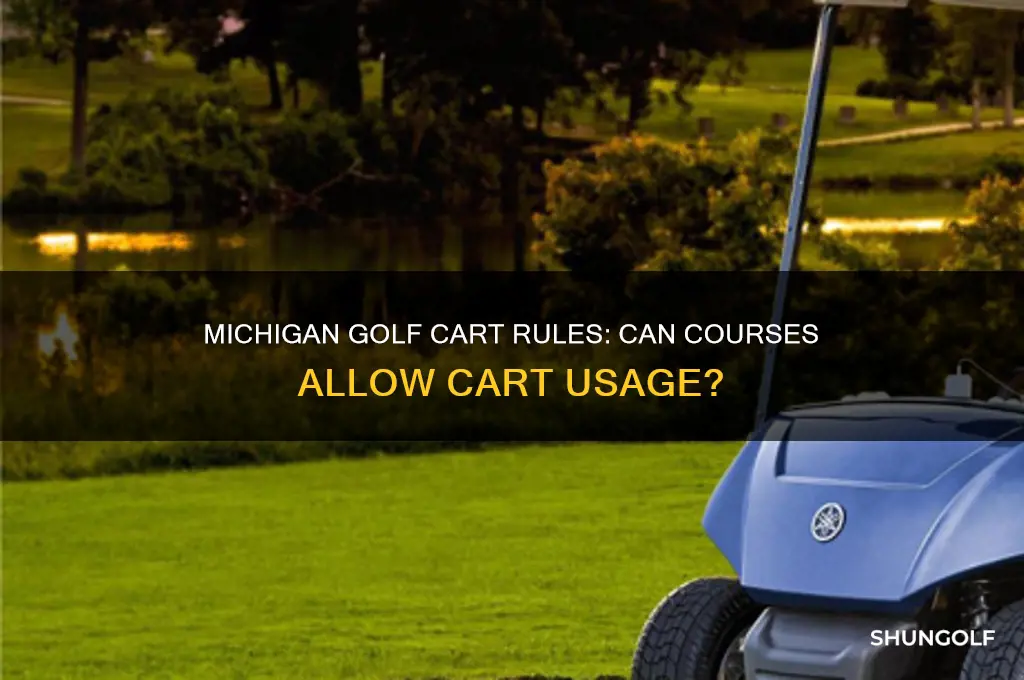 can golf courses use carts in michigan