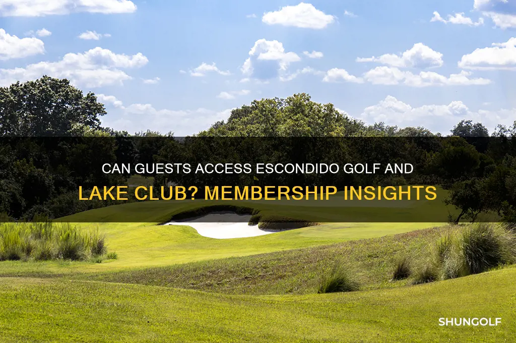 can guests play escondido golf and lake club