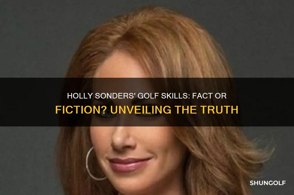 can holly sonders really play golf