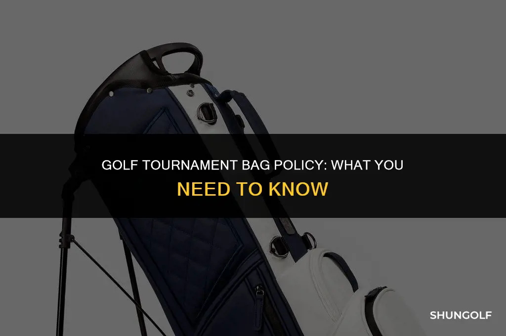 can i bring bag to golf tournament
