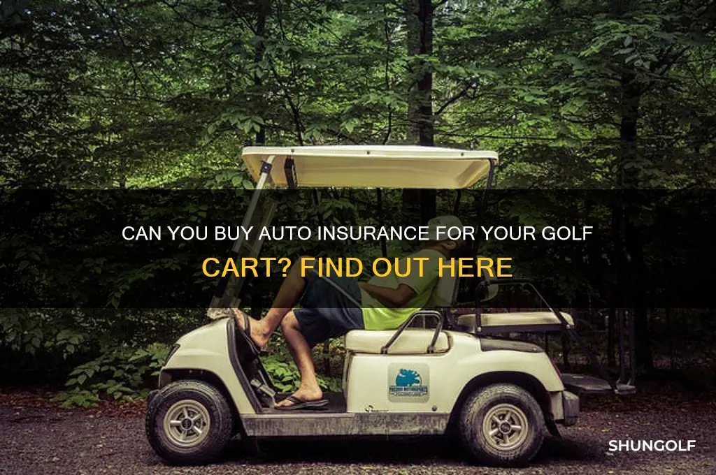 can i buy auto insurance for golf cart