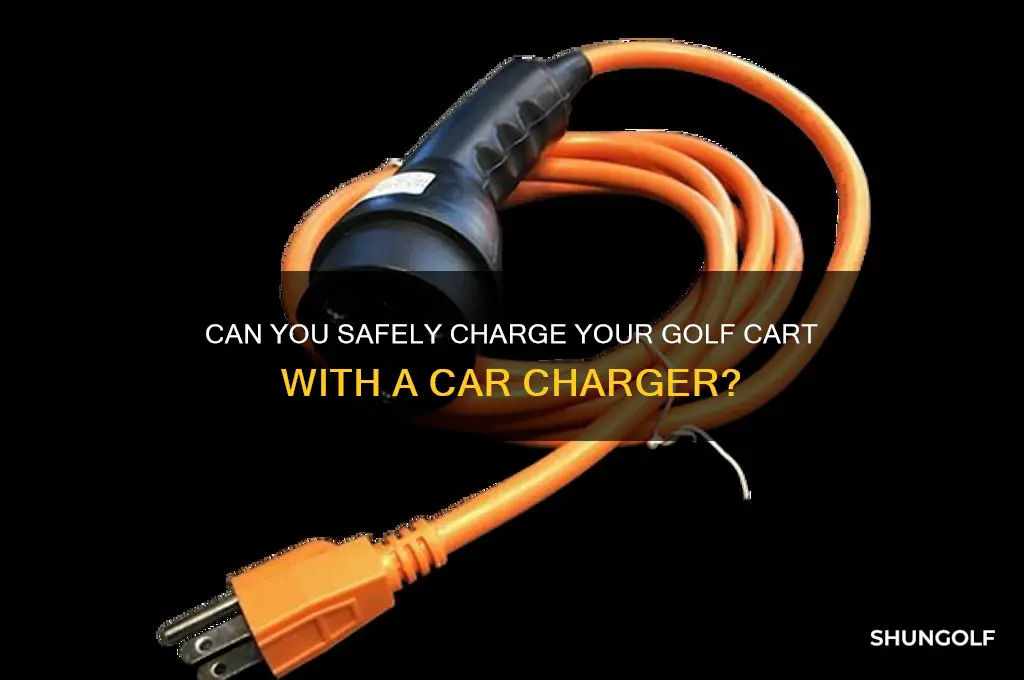 can i charge my golf cart with a car charger