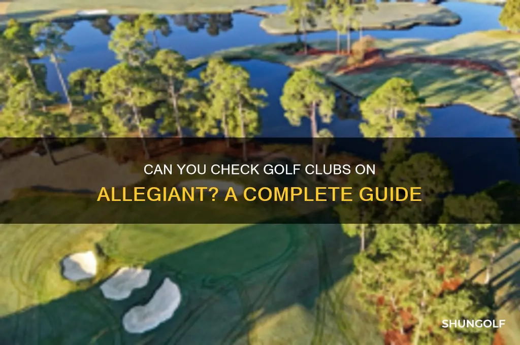 can i check golf clubs on aligent