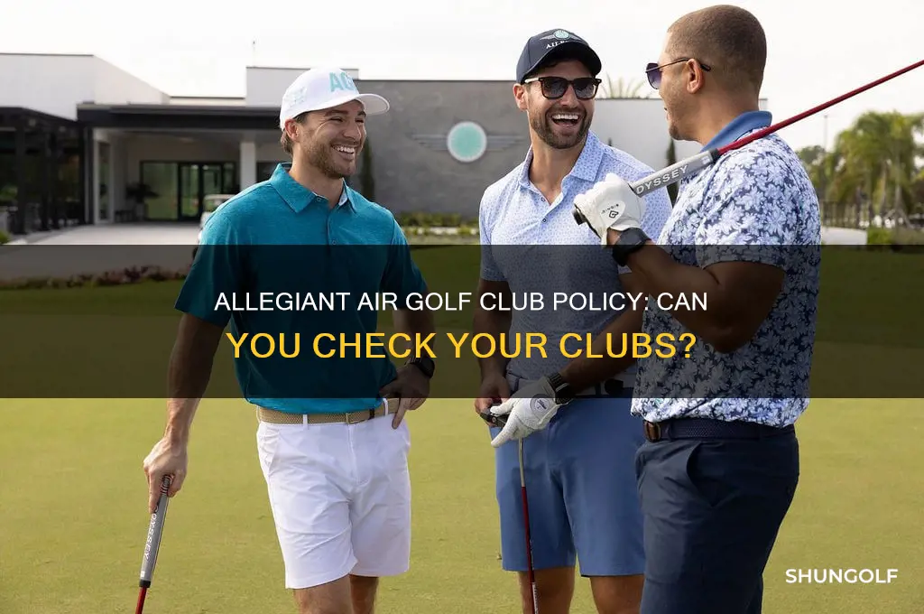 can i check golf clubs on allegiant air