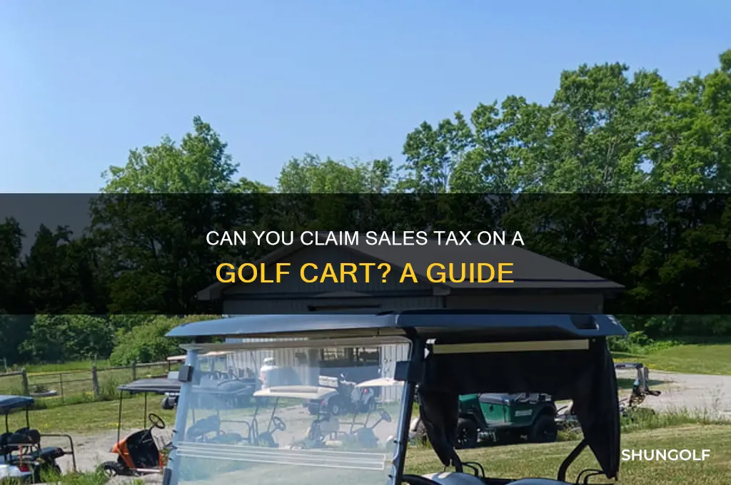 can i claim sales tax on golf cart